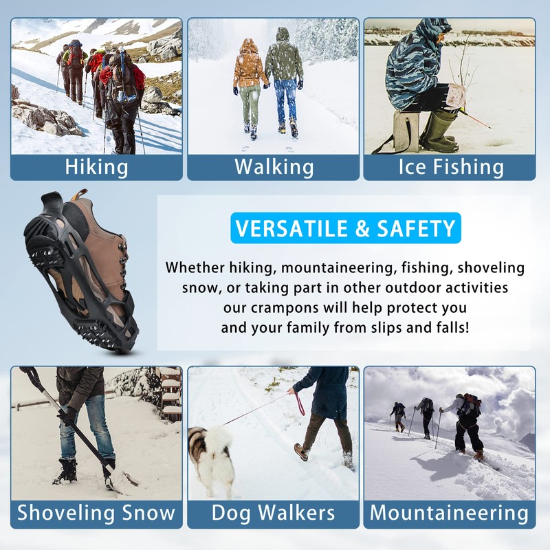 Winter Ice Grips for Shoes and Boots Walking Traction Crampon
