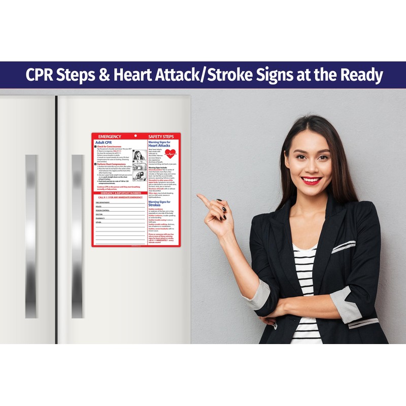 Adult CPR and Heart Attack and Stroke, Rescue Charts (2