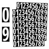 600 Pieces, 1" - Vinyl Number Stickers, Waterproof Stick On