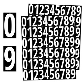 600 Pieces, 1" - Vinyl Number Stickers, Waterproof Stick On Numbers - White Numbers