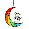 Elovara Acrylic Dog Memorial Suncatcher Window Hanging, Pet Loss Gifts