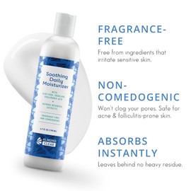 Almond Clear Soothing Daily Moisturizer | Lightweight hydration for acne-prone skin | Squalane, aloe vera, hyaluronic acid, botanical extracts.