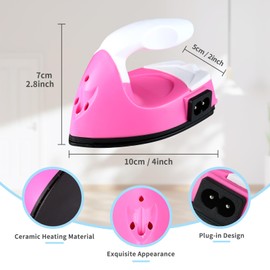 Naler Mini Craft Iron Mini Heat Press Heat Press Small Iron with Charging Base Accessories for Beads Patch Clothes DIY Shoes T-Shirts Heat Transfer Vinyl Projects