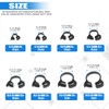 Glarks 121Pcs 8 Size Heavy Duty Black Double Gripping Nylon
