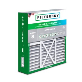 Filterbuy 16x20x5 Air Filter MERV 8 Dust Defense (1-Pack), Pleated HVAC AC Furnace Air Filters for Honeywell FC100A1003, Lennox X0592, and More (Actual Size: 15.75 x 19.75 x 4.38 Inches)