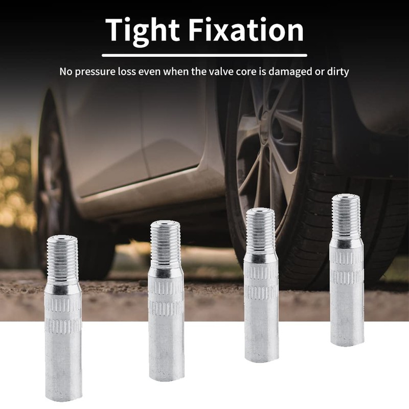 Car Valve Stem Extenders 4cm, 4 Pcs Screw-on Tire Valve