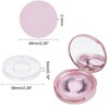 Qeuly 3 Pack Eyelash Case, Circle lash Packaging Case with