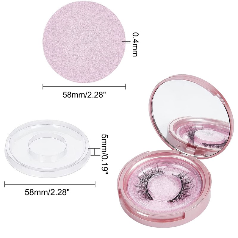 Qeuly 3 Pack Eyelash Case, Circle lash Packaging Case with