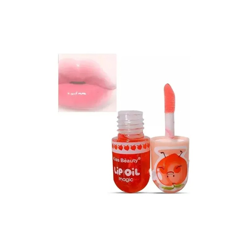 Lip Oil Magic Kiss Beauty Gloss Labial Brillo Aroma 1pz