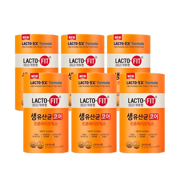 Lactopit 5 / 락토핏5X 생유산균 코어 60x6통(12개월) 종근당건강 온가족 유산균