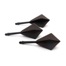 CUESOUL ROST Integrated Dart Shaft and Flights Medium,Black Diamond Shape,Set of 3