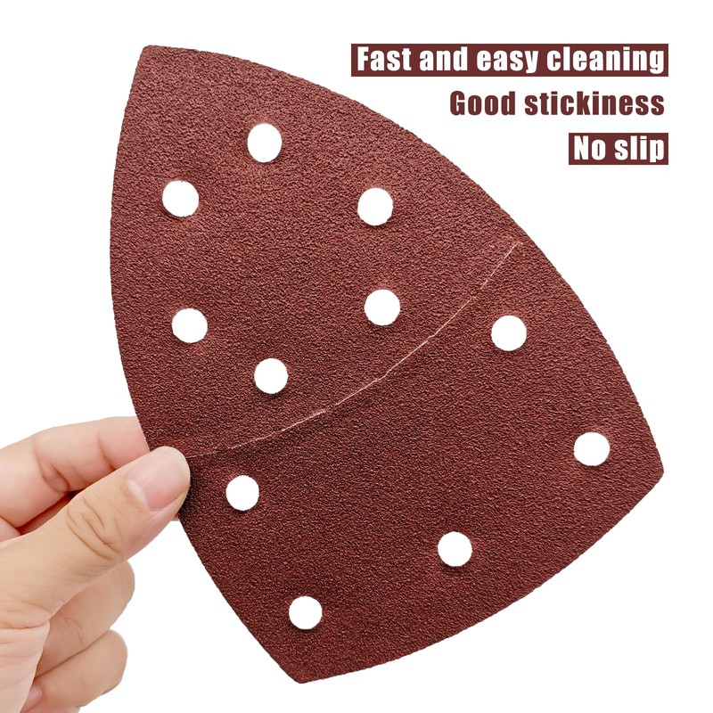 50 PCS Mouse Detail Sander Sandpaper, 80 Grit Palm Sander