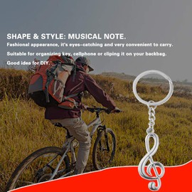 Huwujiu Musical Note Keyring Music Keyring Musician/Music Lover Gift Music Symbol Keyring Gift for Women Men