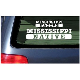 Mississippi Native - White Lettering Vinyl Sticker Truck or Car Window Decal