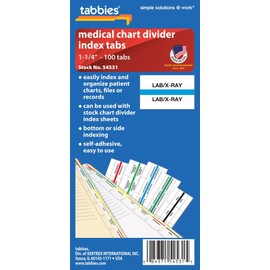 Tabbies Medical Chart Index Divider Tabs (TAB54531)