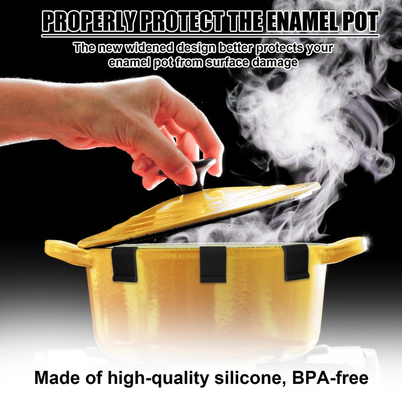 12pcs Dutch Oven Lid Protector Clips, Thickened Cookware Protectors for