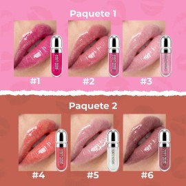 Lip Gloss Brillo Labial Hidratante Maquillaje Glossy 3pzs F