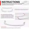 h hengyi soul Front Bumper Lip Splitter Spoiler Gloss Black