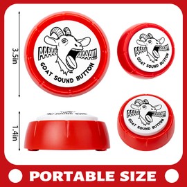 FunisFun Screaming Goat Desk Toy Button with Goat Scream, Funny Button with Goat Sound for White Elephant Gag Gifts Men Women Office