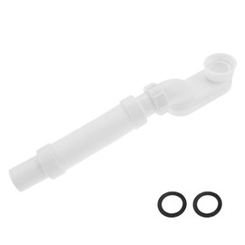 ETERMETA Bathtub Shower Drain Pipe, Low Profile Flat 1 1/2 p Trap Kit, Flexible Bathtub Shower Drain Pipe Suitable for RV Bathtubs