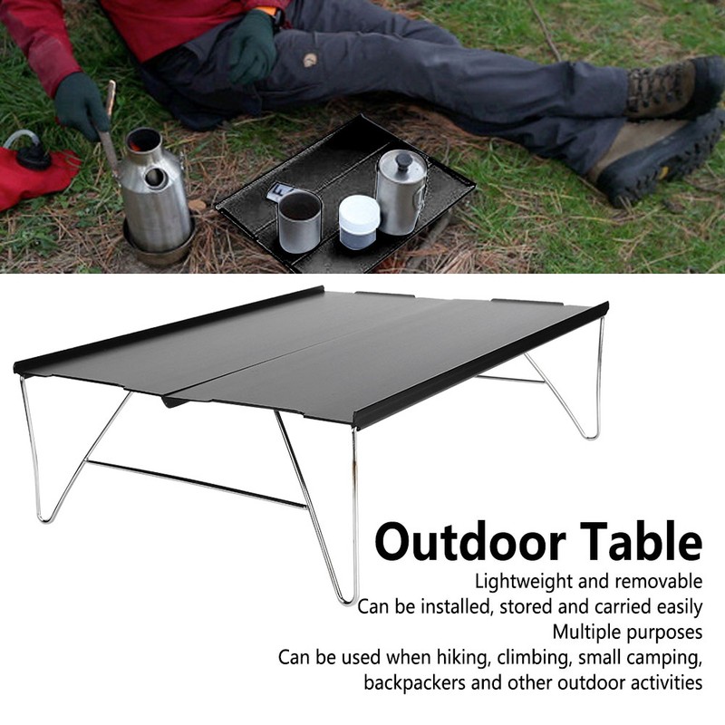 Outdoor Barbecue Table Ultra‑Light Portable Folding Aluminum Alloy Table for