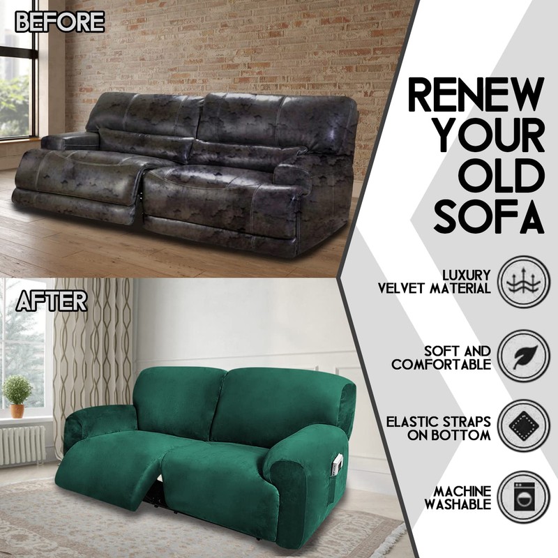 ULTICOR Extra Wide 75" - 100", Reclining 2 Seater Sofa
