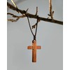Wooden Cross Necklace for Men Women Children Kids – Natural