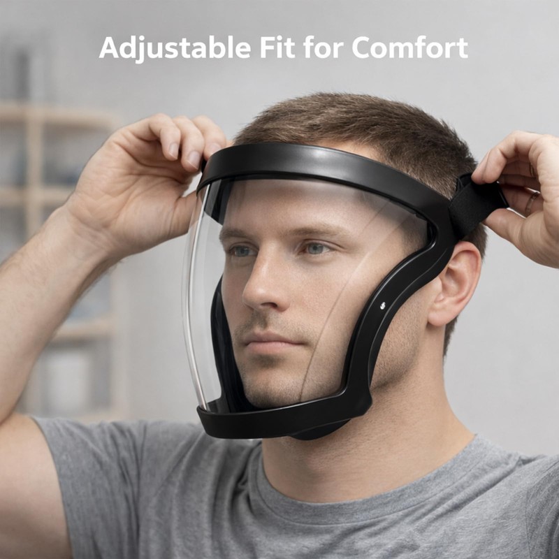 ascavs Full Face Shield for Woodworking & Yard Work, Clear