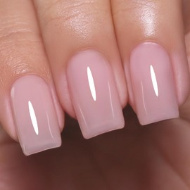 Imtiti Jelly Gel Nail Polish, Nude Neutral Sheer Jelly Nail Gel Polish Soak Off UV LED Spring Summer Translucent Art Manicure Salon DIY Design 10ML