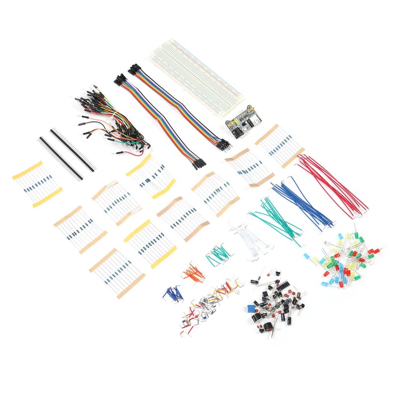 DIY Electronic Component Kit Jump Line Breadboard Ceramic Capacitor Resistor