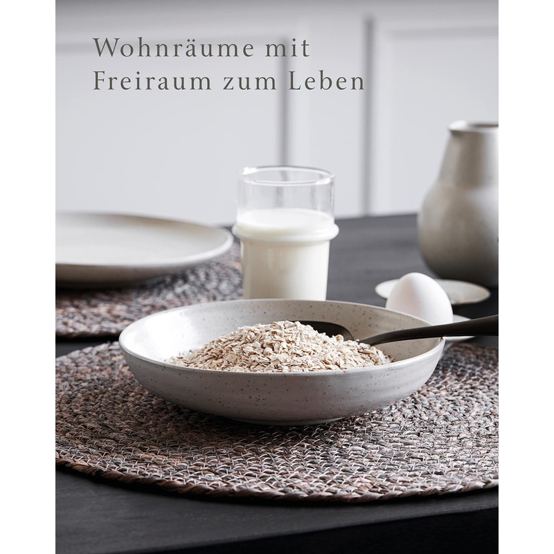 House Doctor Plate, Stoneware, Cream White, Large