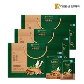 Daewoong BioScience 선물세트 녹용홍삼 국산 생녹용추출액6년근홍삼당귀천궁 함유 70mlX30포) 3세트 Gift Set of Korean Red Ginseng with Deer Antler Extract, Contains 6-Year-Old Ginseng, Angelica, and Liquorice (70ml X 30 Packs) 3 Sets