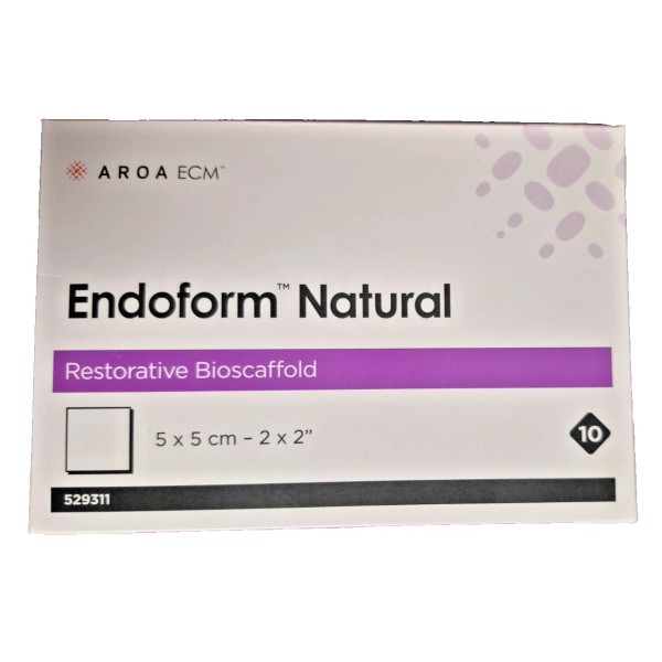 Aroa Endoform Natural Restorative Bioscaffold 2" x 2" (529311) Box