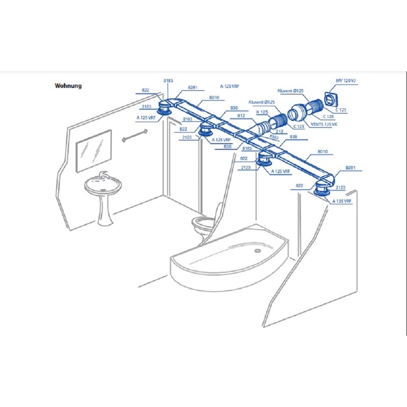 Connector 110 x 55 mm Flat Duct Rectangular Pipe Connector