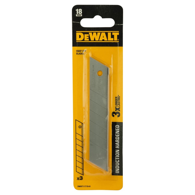 DEWALT DWHT11719-0 18mm Snap-Off Induction Hardened Blade 3 Pack