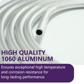 1/4 Aluminum Fuel Line Hard Tube 10 FT Coil Fuel Hose for Automotive AC, Hydraulic Braking, Fuel Systems, and Transmission - 725 psi High Working Pressure with Dustproof Cover