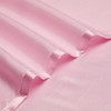 NA HommxJF 4PCS Pink Satin Sheets King Size Pink Silky