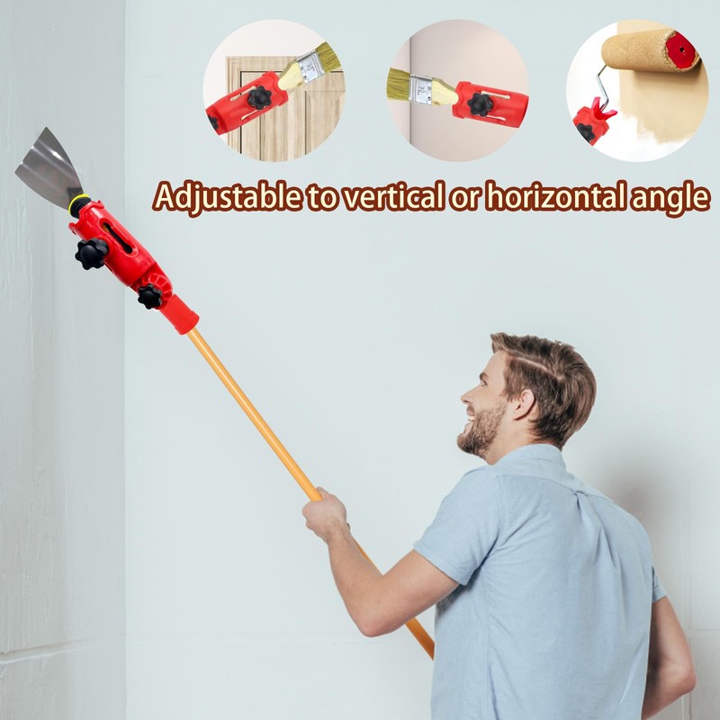 Extendable Paint Brush, Paint Roller Extension Pole Paint Brush Extension