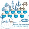 Kreatwow Nautical Cupcake Toppers - 24 Pieces in 4 Different
