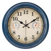 12 Inch Outdoor Clock with Thermometer and Hygrometer Combo, Waterproof