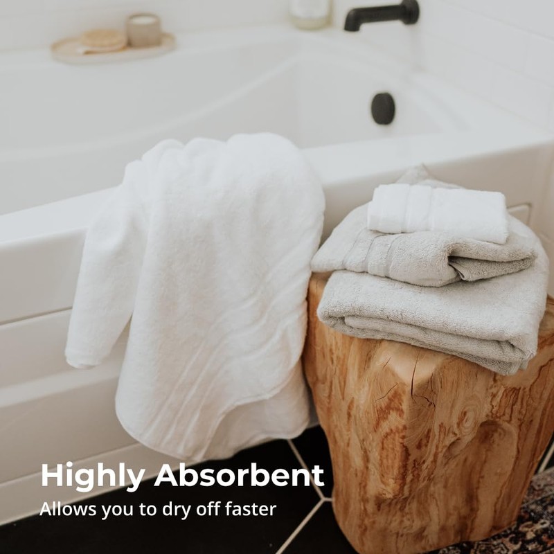 Cariloha Bath Towel | White |28"x54" | Turkish Cotton &