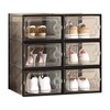 Ssiyiya Shoe Storage Box, 6pcs Clear Plastic Stackable Shoe Box