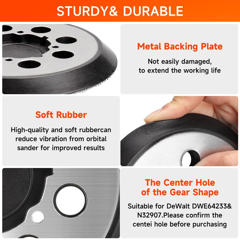 STEBRUAM 2 x 5 Inch 8 Holes 4 Screws Grinder