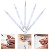 Ipetboom 5pc Nail Art Set Dotting Pens Wave Rods Stainless