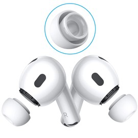 4Paar Ersatz-Ohrstöpsel für Airpods Pro und AirPods Pro 2nd Generation mit Loch zur Geräuschreduzierung,Silikon Ohrpolster Kompatibel mit Airpods Pro2 Ohrhörer passend für die Ladehülle(XS/S/M/L)
