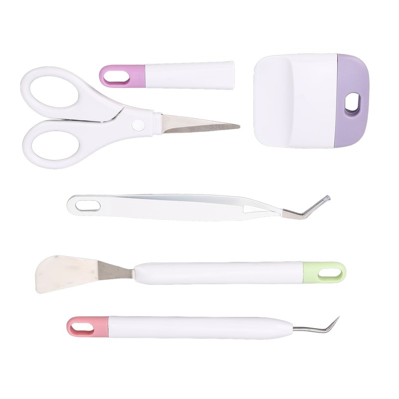 5 Pcs Vinyl Weeding Tool Set Weeder Tweezers Scraper Spatula