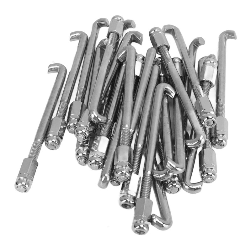 24PCS Banjo Bracket Hook Silver Metal Wear Resistant Banjo Hooks