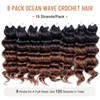 ToyoTree Ocean Wave Crochet Hair - 9 Inch 8 Packs