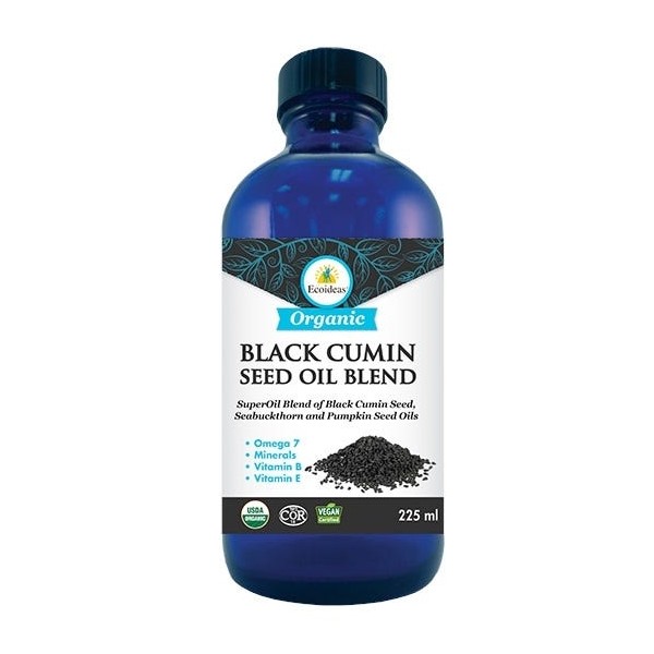 Ecoideas Black Cumin Seed Oil Blend Organic 225mL