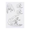 4 x 'Surfing Man' Temporary Tattoos - Water Resistant, Skin-Safe,